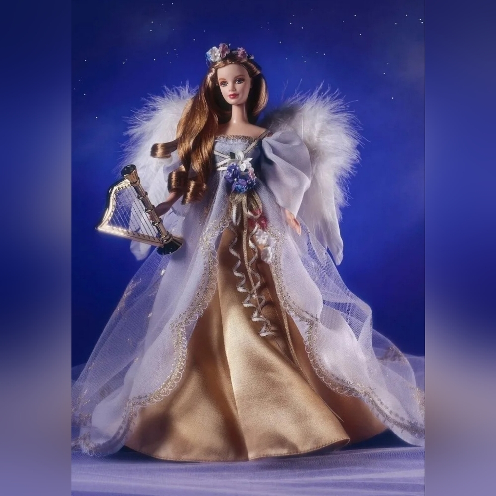 1997 HARPIST ANGEL BARBIE Angels of Music Collection 1st in a Series 18894